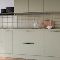 Emuca Maniglia per mobili Varna, L 181 mm, interasse 160 mm, Verniciato nero, Zama, 1 lotto di 20 unitÃ 