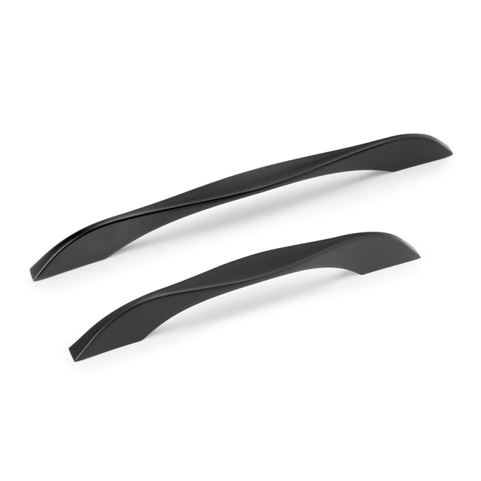 Emuca Maniglia per mobili Varna, L 181 mm, interasse 160 mm, Verniciato nero, Zama, 1 lotto di 20 unitÃ 