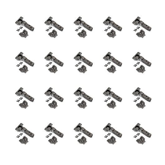 Kit cerniera mezzo collo X91 con chiusura ammortizzata, basette per vite