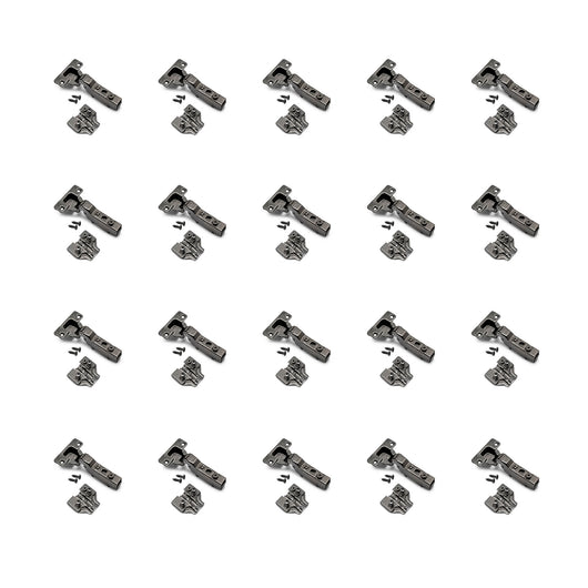 Kit cerniera mezzo collo X91 con chiusura ammortizzata, basette per vite