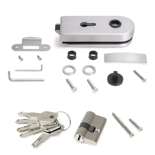 Kit di serratura per porta in vetro con telaio in legno