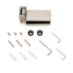 Cerniera per anta in vetro con forcella da 34 mm.