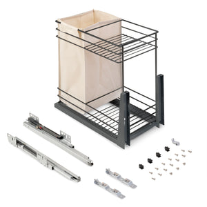 Carrello estraibile con cestelli e carrello del pane Titane con fissaggio inferiore con chiusura soft