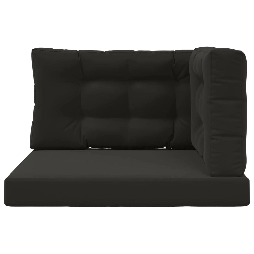 Cuscino per divano da esterno 3 pcs Nero Poliestere