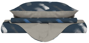 Copripiumino Matrimoniale Double Face con Federe Stampato Gessetti