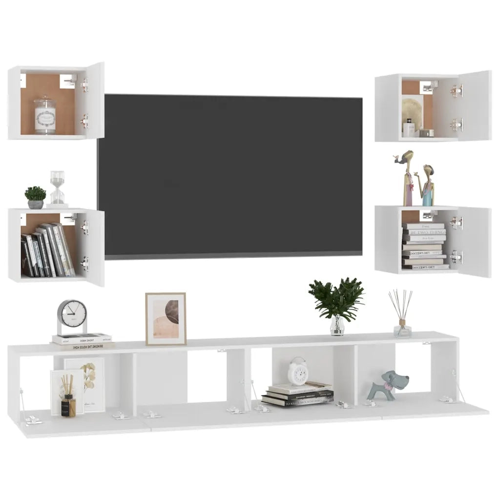 Set Mobile TV 6 pz Bianco in Truciolato cod mxl 34002