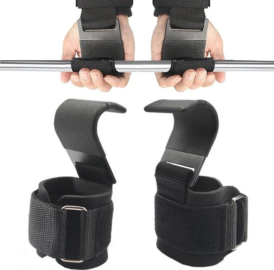Accessori sportivi per bodybuilding e fitness - Gewichtheffen Polshaakriemen con rivestimento antiscivolo in gomma per una presa salda - Accessori sportivi regolabili