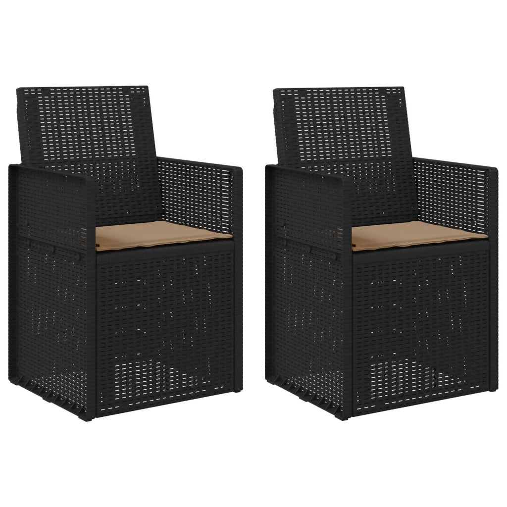 Sedie da pranzo da giardino 2 pcs Antracite e Tortora PP 899983