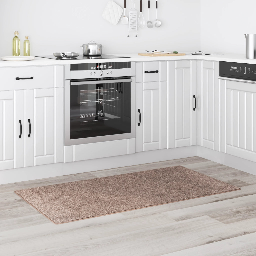 Tappeto Shaggy  con retro in lattice Marrone 80x150 cm