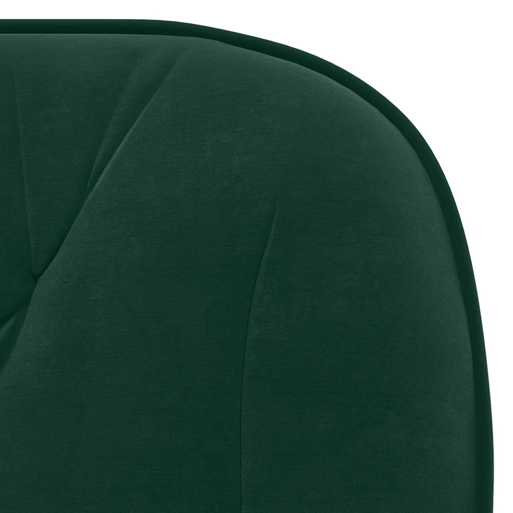 Sedia da Ufficio Girevole Verde Scuro in Velluto 344858