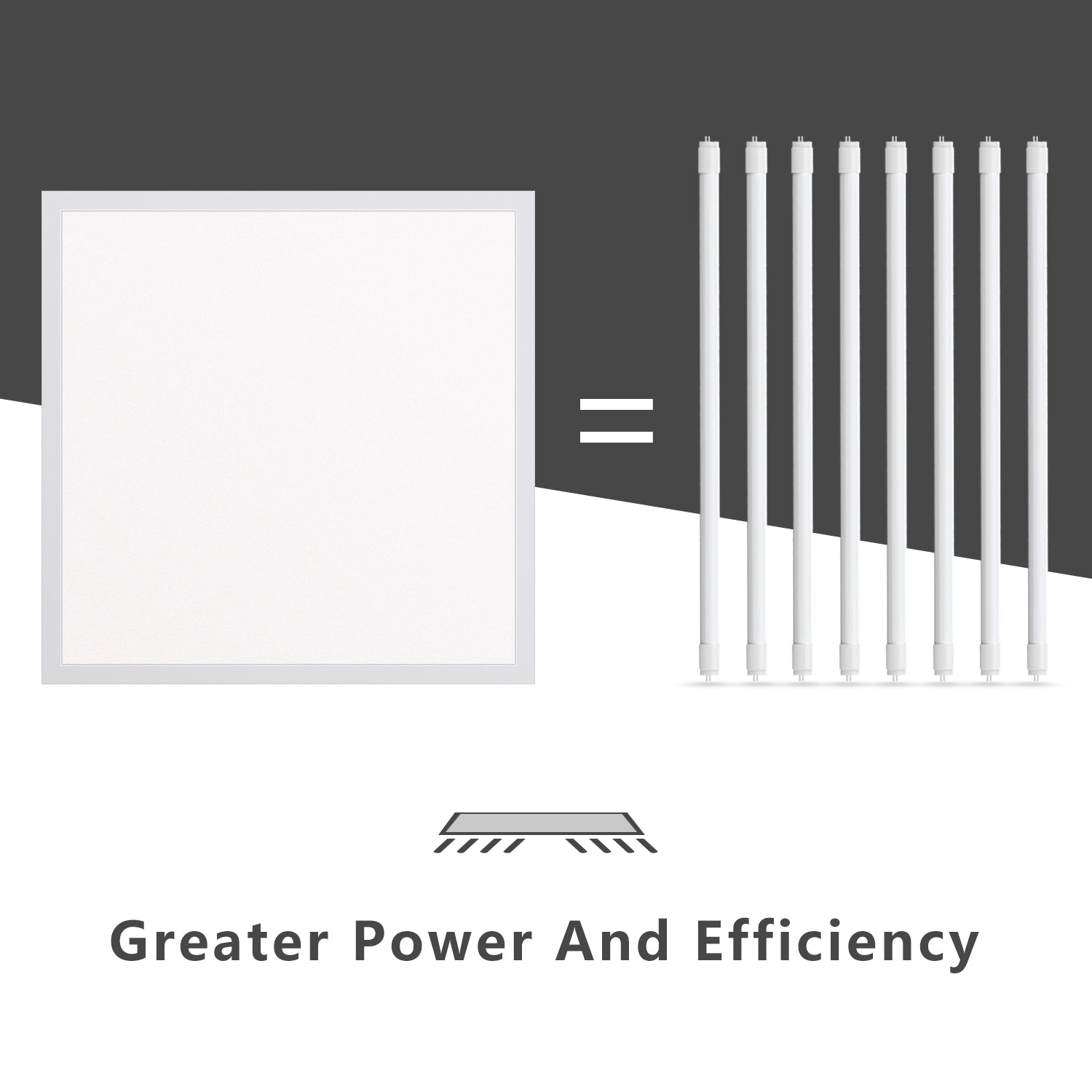 Pannello led a emissione laterale e5 ms 50w 6500k (595*595*9mm)