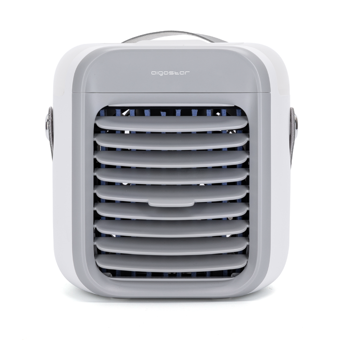 Refrigeratore ad aria portatile, 7 pollici, 9 pale, 3 velocità, 2000mah, bianco