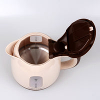 Bollitore elettrico vintage in plastica beige e marrone 1100w 1l