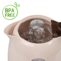 Bollitore elettrico vintage in plastica beige e marrone 1100w 1l