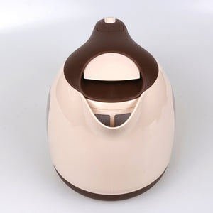 Bollitore elettrico vintage in plastica beige e marrone 1100w 1l