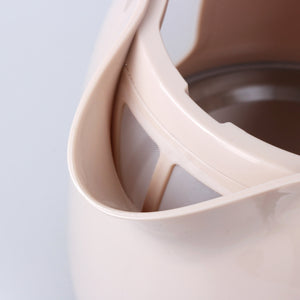 Bollitore elettrico vintage in plastica beige e marrone 1100w 1l