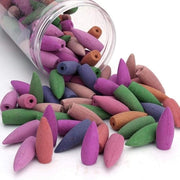 Fumogeni per Aromaterapia 200 Unità - Backflow - Profumi Naturali - Lavanda/Rosa/Cedro/Tè Verde - Per Ambiente Casa/Studio/Yoga - Rilascia Aromi Freschi