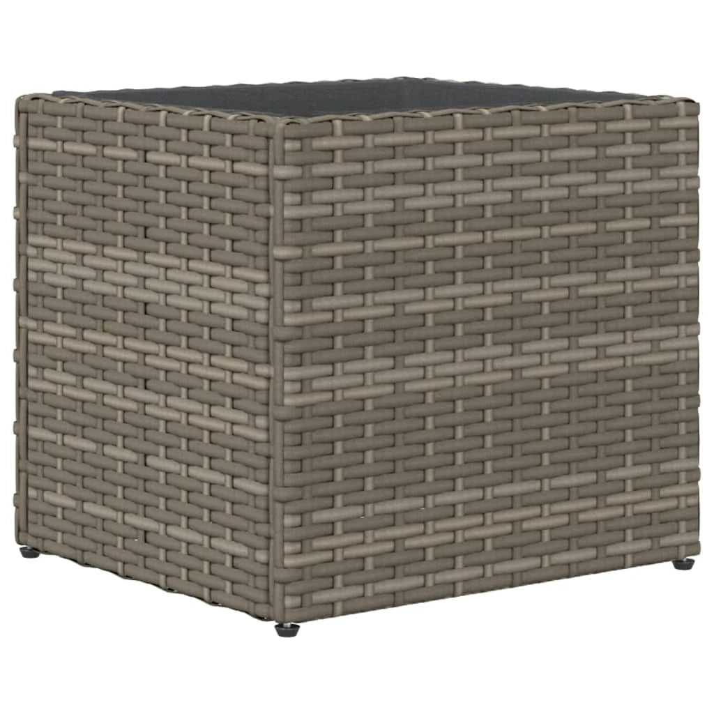 Fioriera rialzata per piante fiori terrazza giardino 36 x 30 x 32 cm resina intrecciata grigia 02_0037517
