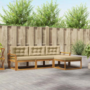 Set di divani da esterno con cuscino 4 pcs Naturale e Beige 3367406