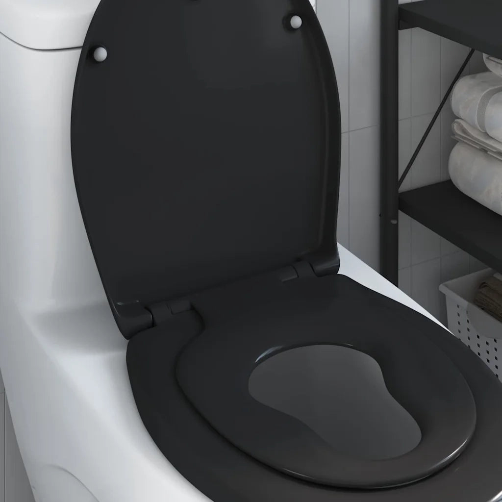 Sedile del WC Nero 47 x 37 x 4 cm Duroplast 42002352