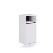 Vicco Mobiletto da bagno Bianco/Grigio 38 x 80 cm con cesto portabiancheria