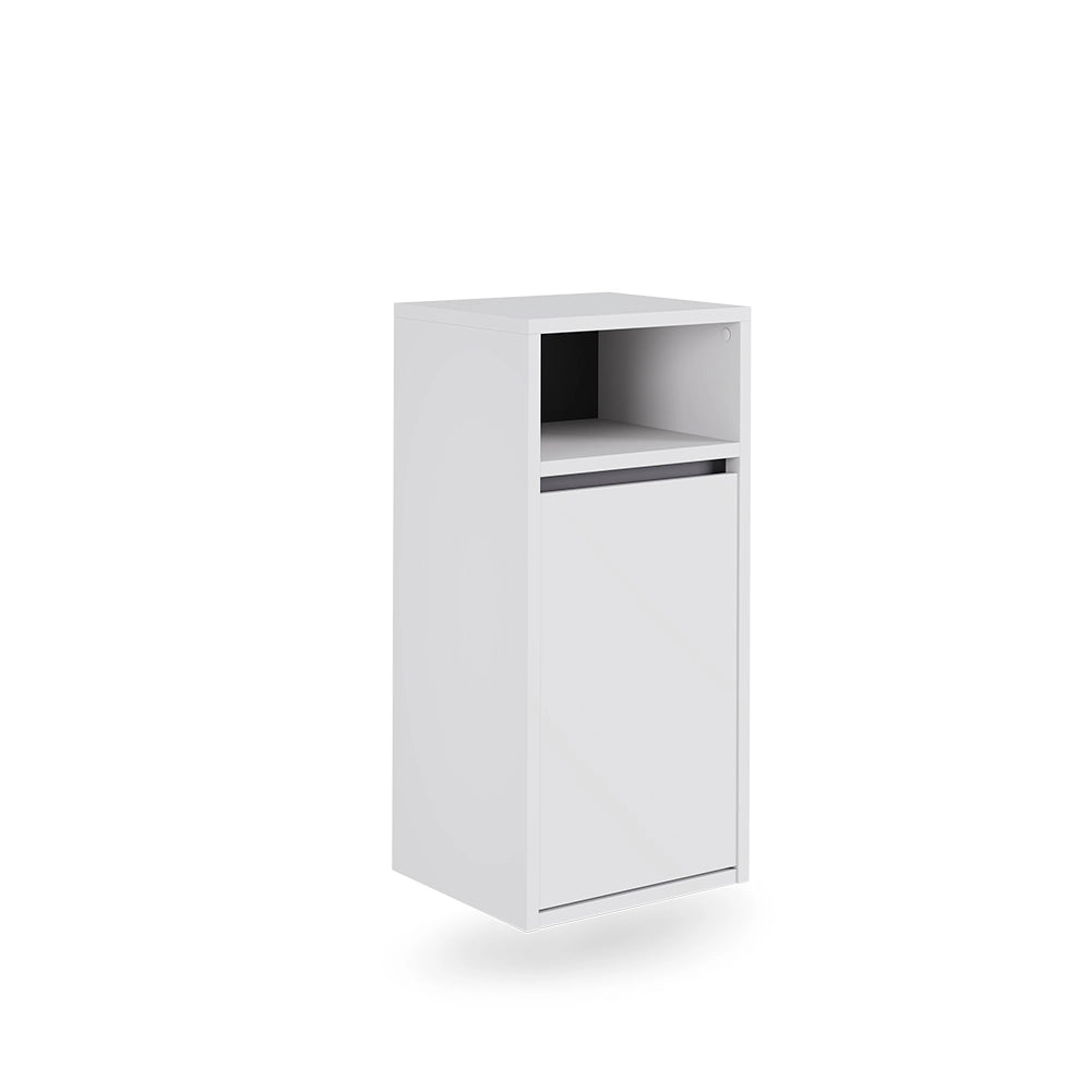 Vicco Mobiletto da bagno Bianco/Grigio 38 x 80 cm con cesto portabiancheria