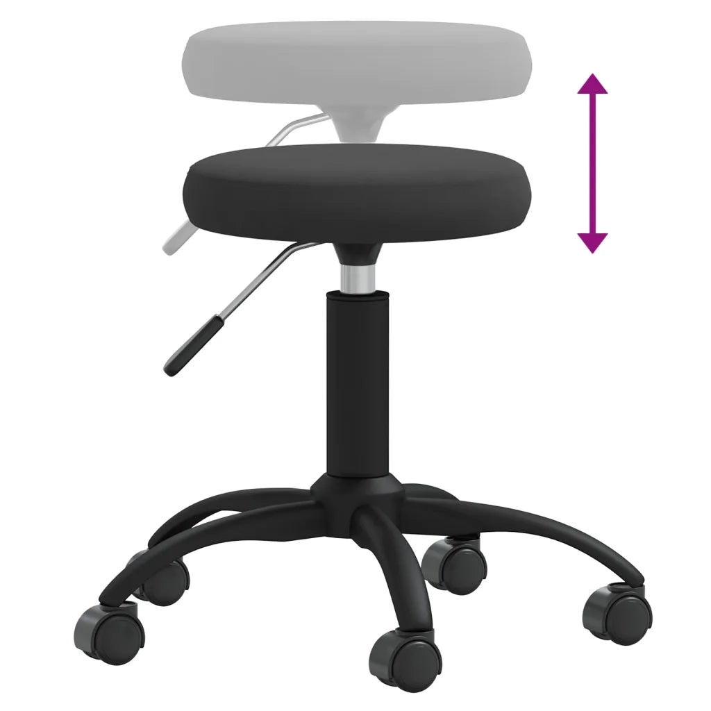Sgabello da Massaggio in Velluto Nero 3085735