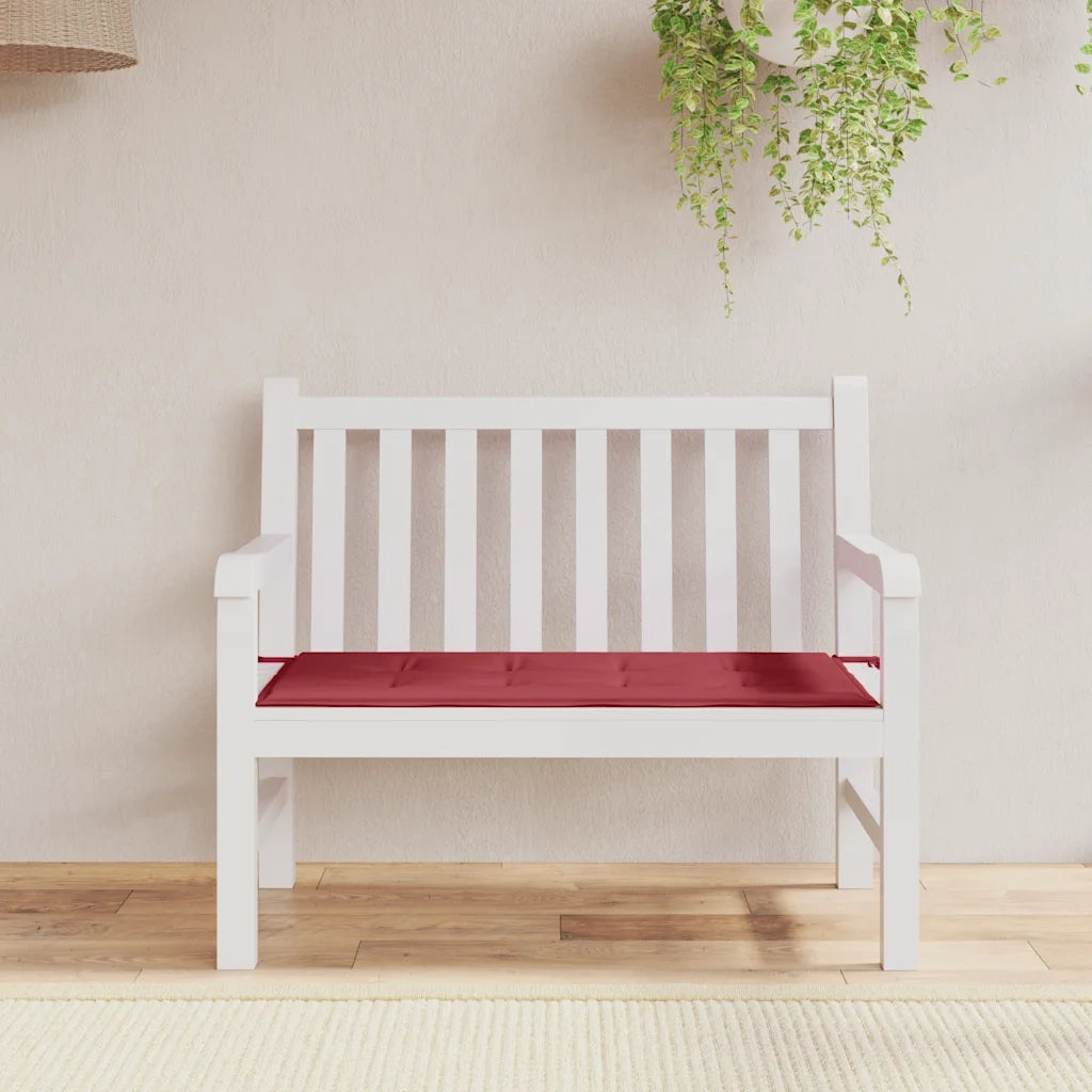 Cuscino per Panca Rosso Vino 120x50x4 cm in Tessuto Oxford