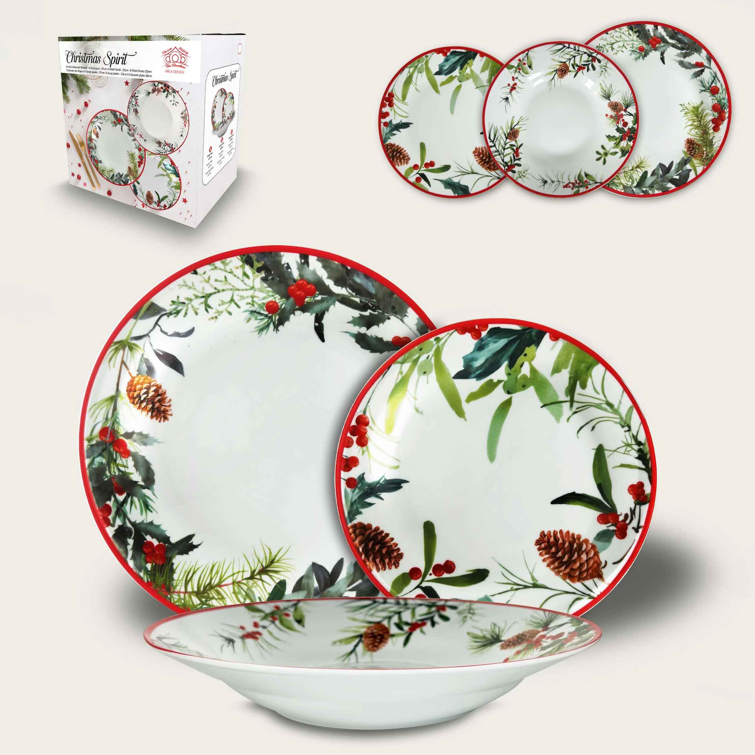Servizio da 18 piatti Spirito Natalizio
