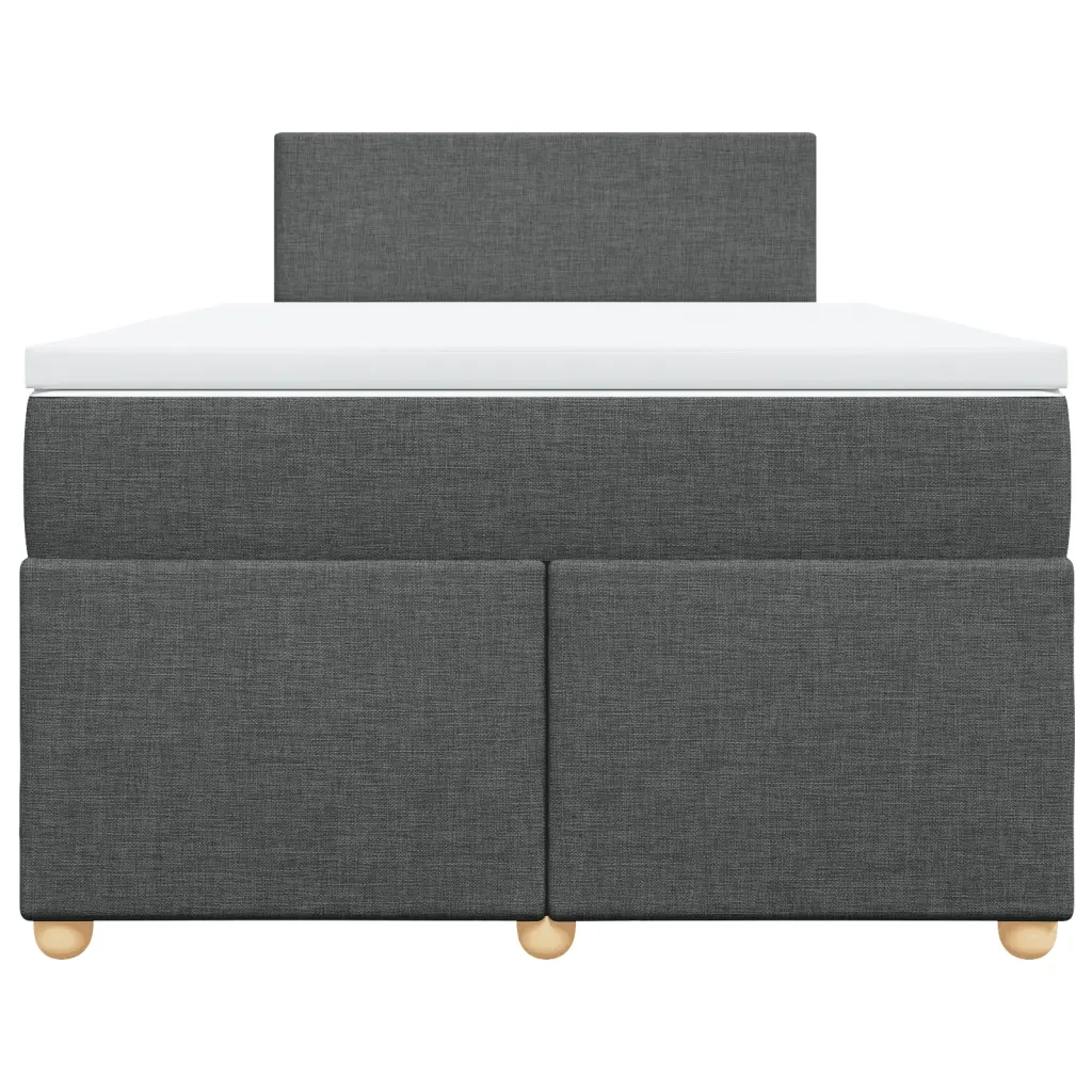 Giroletto a Molle con Materasso Grigio Scuro 120x190cm Tessuto 3288913