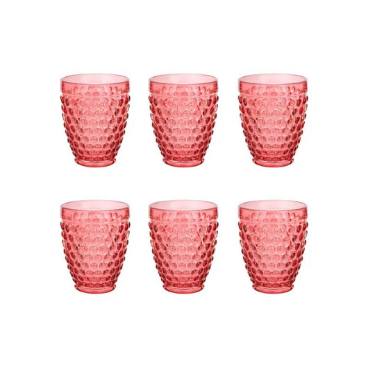 Set di 6 bicchieri rossi Blossom