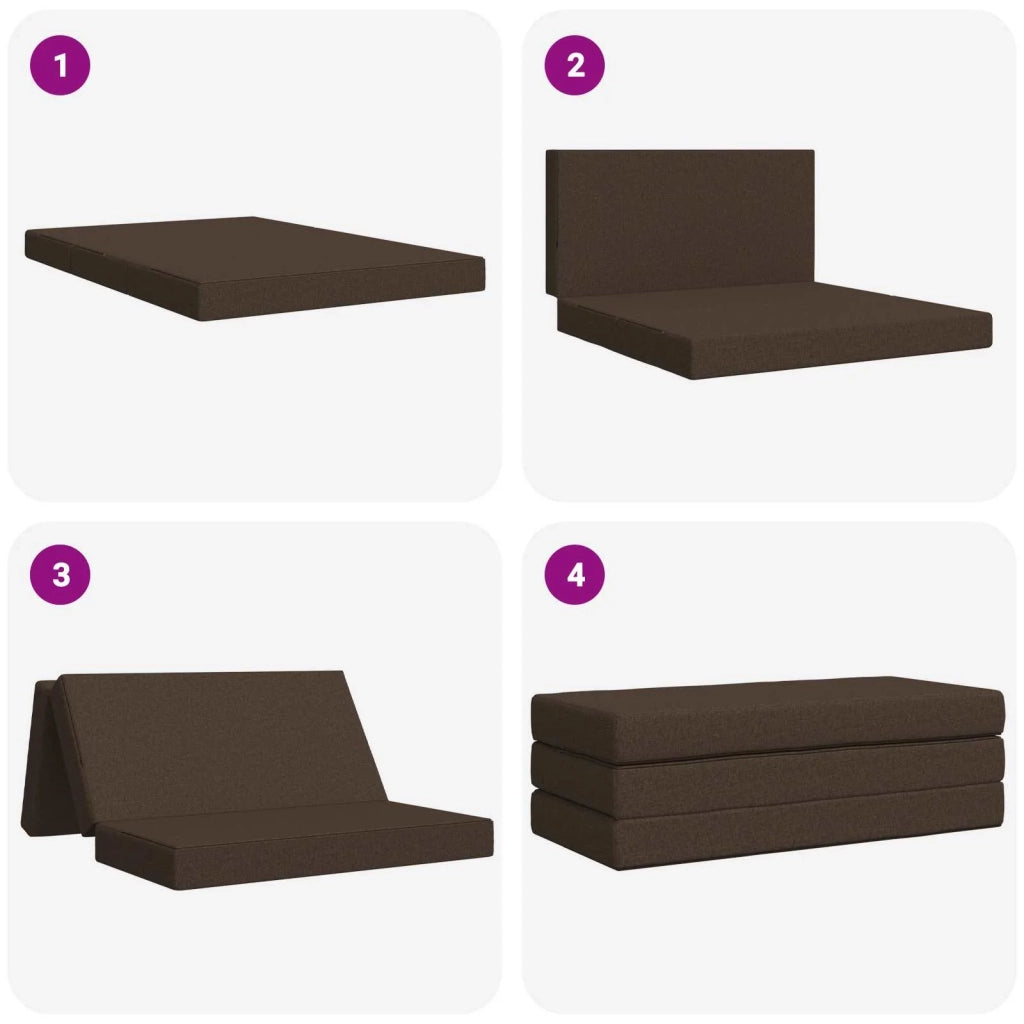Divano Letto Pieghevole 120 x 67 x 45 cm Tortora 900212