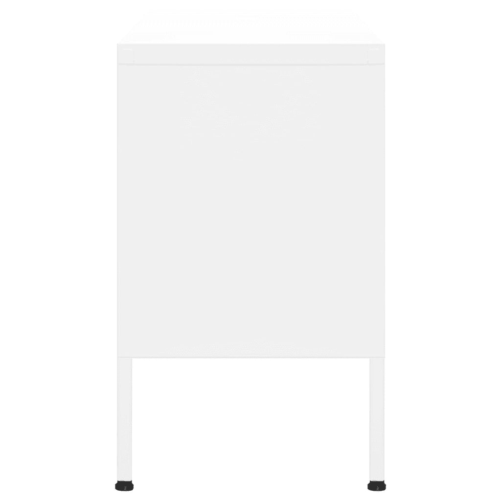 Mobile TV Bianco 105x35x50 cm in Acciaio cod mxl 9767