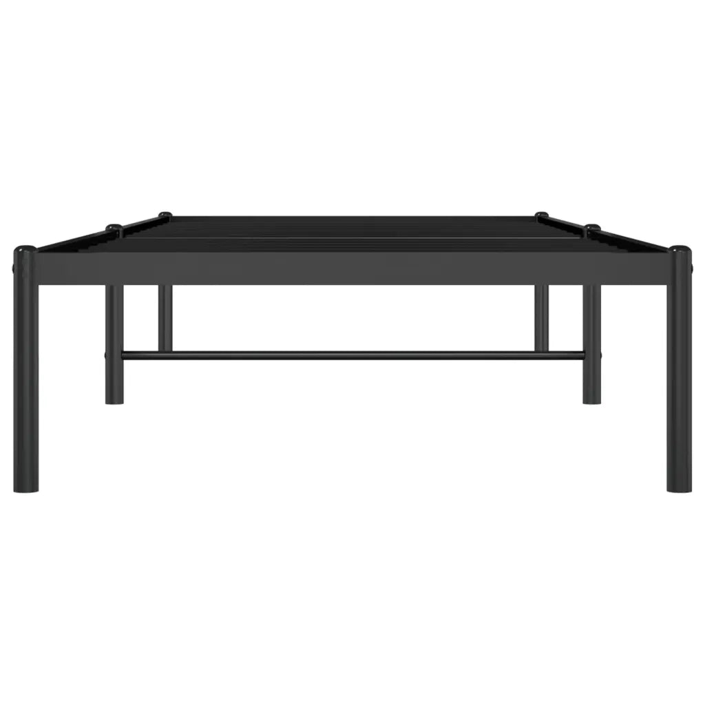 Letto singolo | Letto per adulti | Giroletto in Metallo Nero 80x200 cm