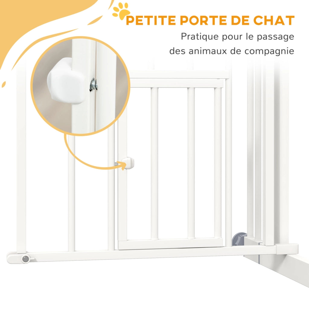 Cancelletto di Sicurezza per Animali ¨C Xylo ¨C 74-80 cm Nero Acciaio Chiusura Automatica