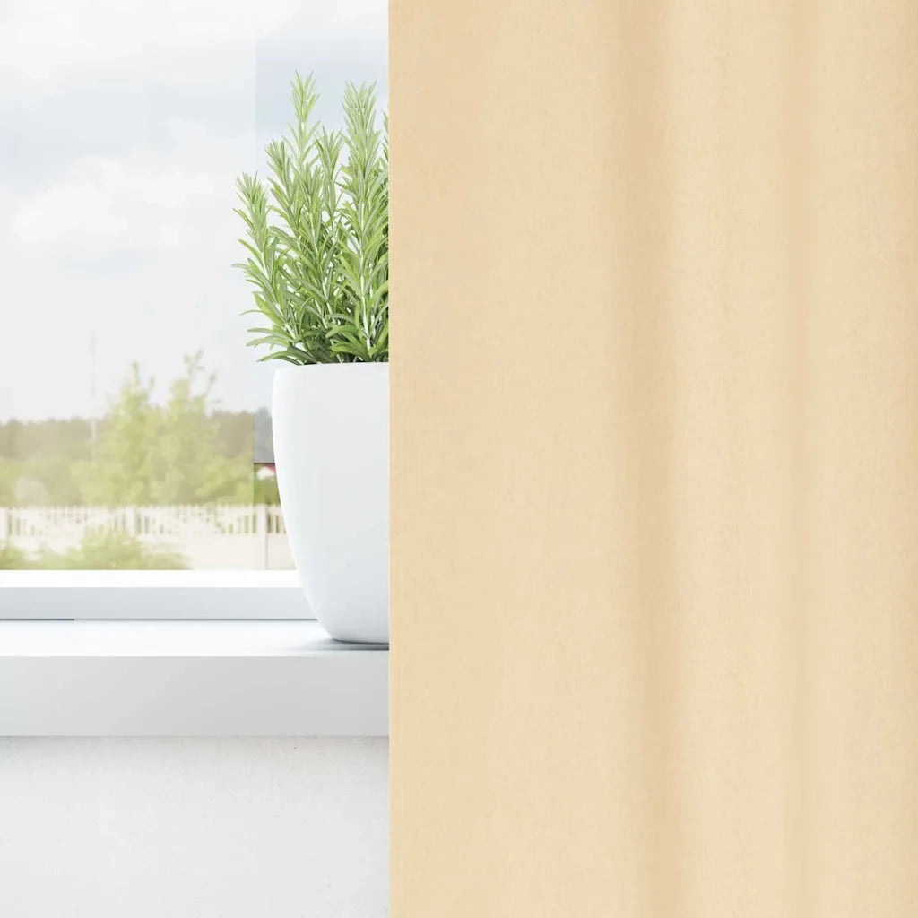 Tende Blackout con Anelli 2 pz Crema 260 x 140 cm Poliestere 4107377