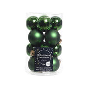 Confezione 16 palline di vetro verde Kaemingk