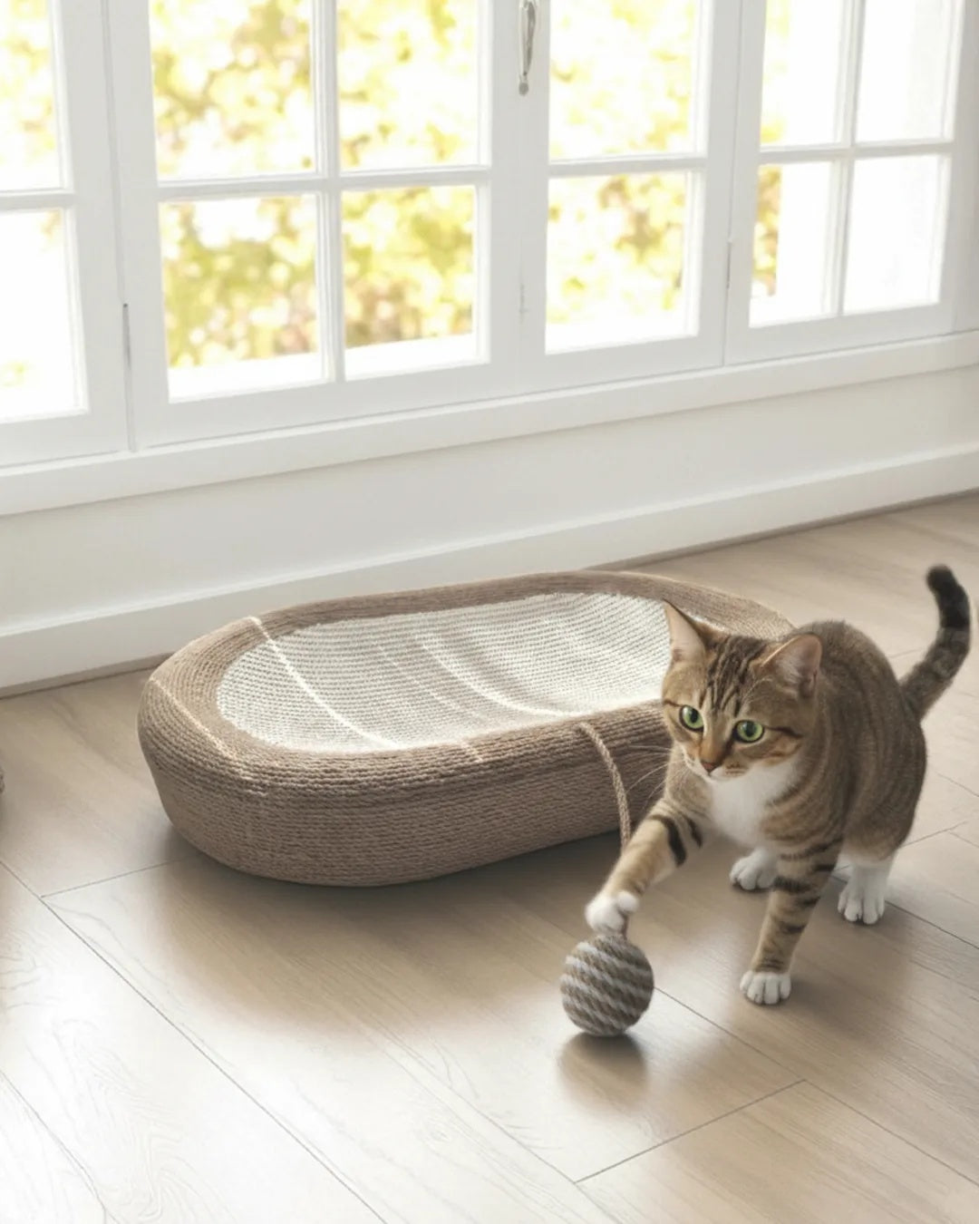 Tiragraffi ISLA per gatti a forma di ciotola 2 in 1 in sisal 43 x 43 x 13 cm