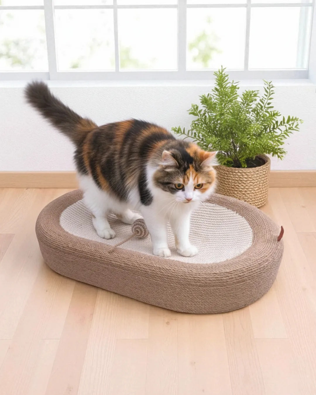Tiragraffi ISLA per gatti a forma di ciotola 2 in 1 in sisal 43 x 43 x 13 cm