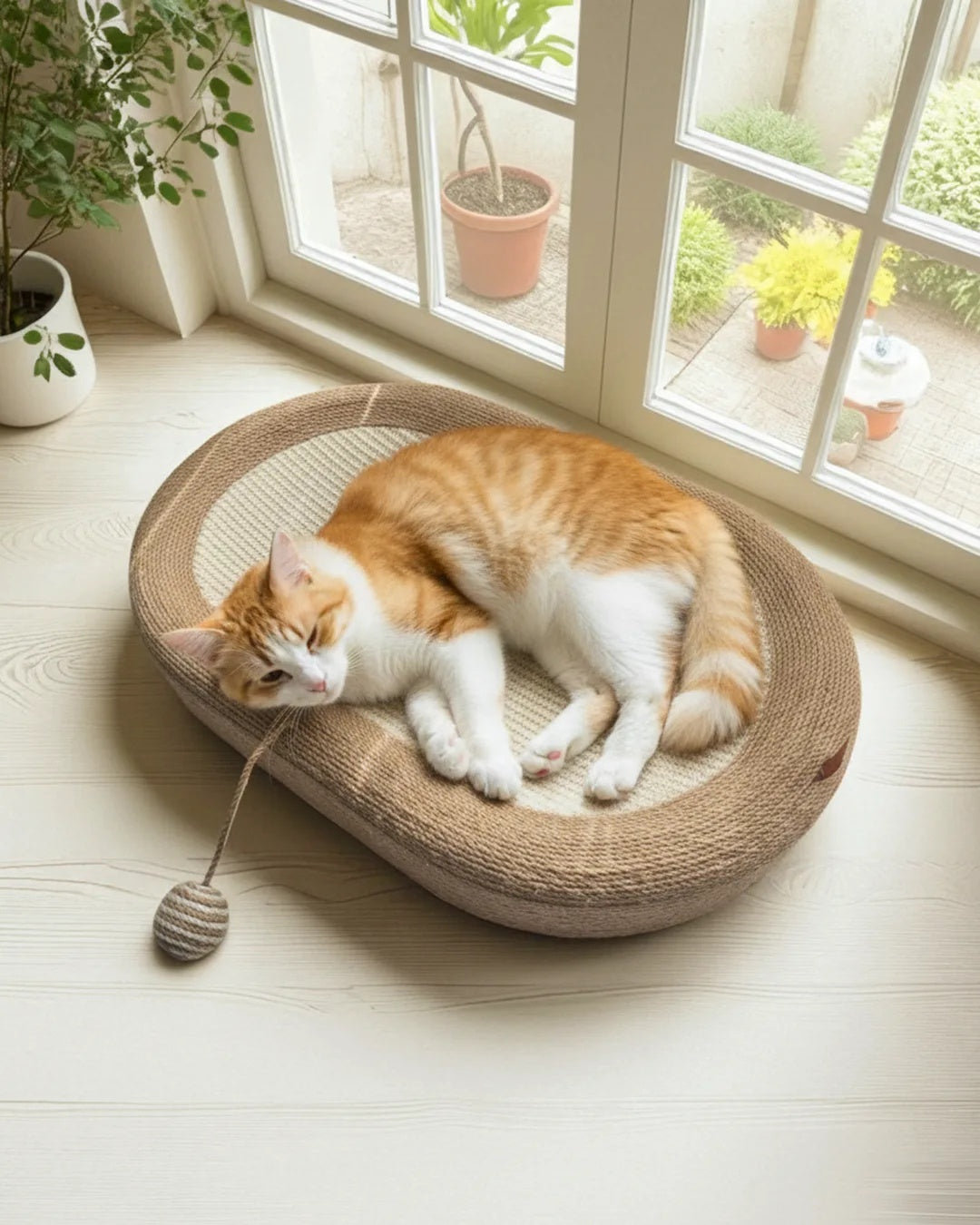 Tiragraffi ISLA per gatti a forma di ciotola 2 in 1 in sisal 43 x 43 x 13 cm