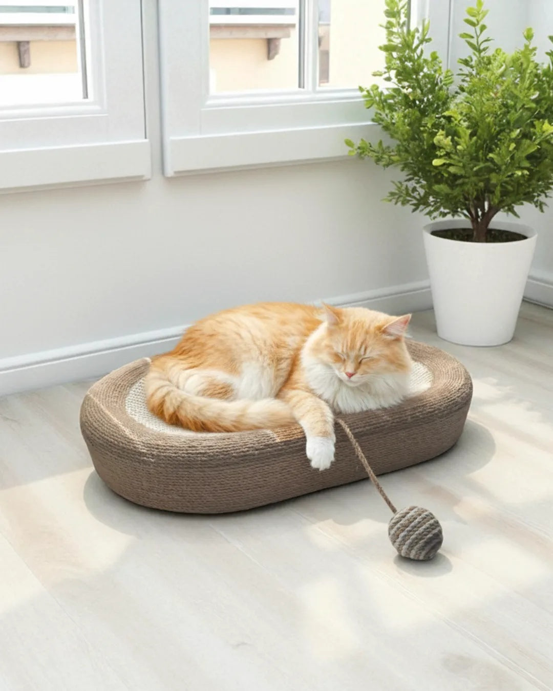 Tiragraffi ISLA per gatti a forma di ciotola 2 in 1 in sisal 43 x 43 x 13 cm