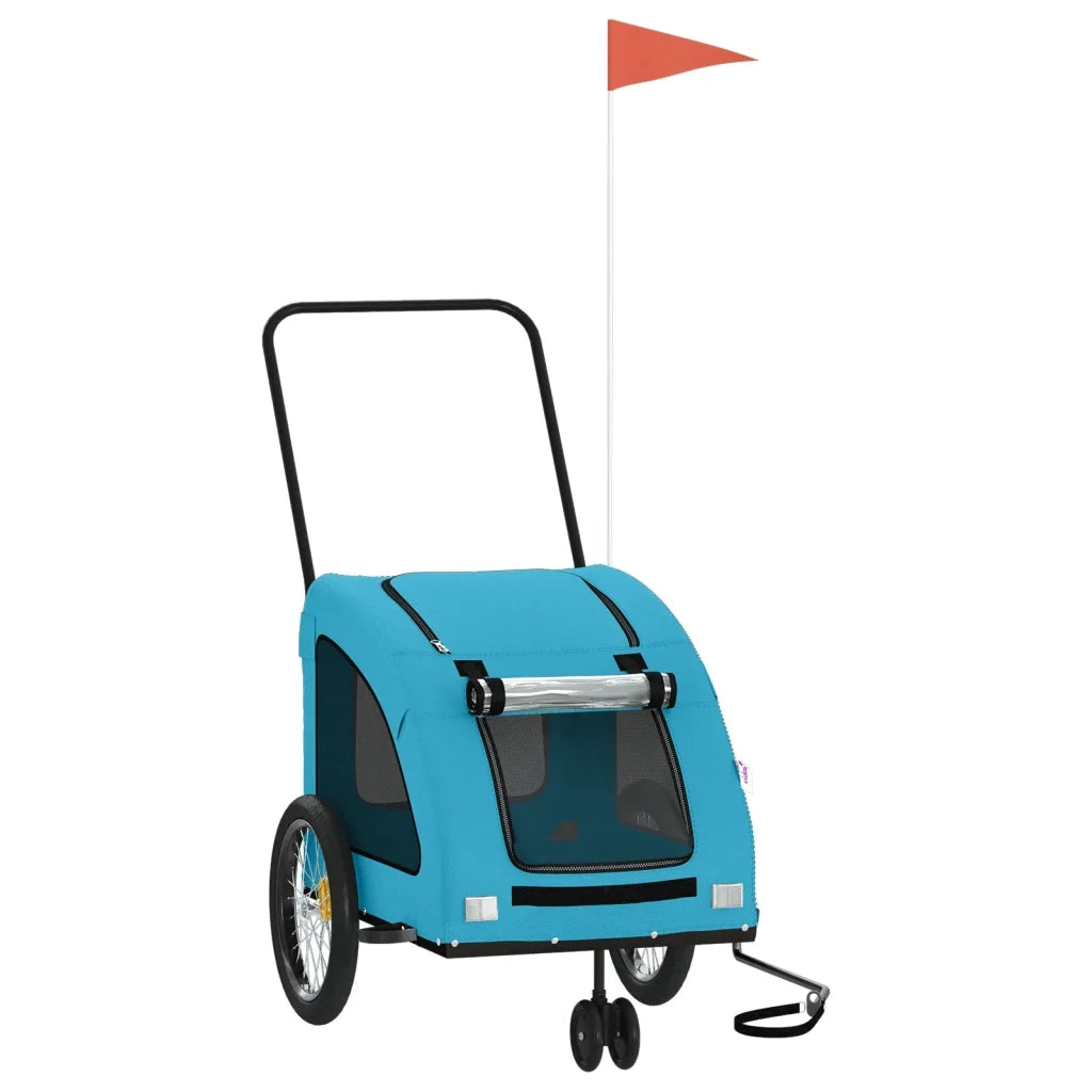 Rimorchio da Bici per Animali Blu Oxford e Ferro CFW3999216