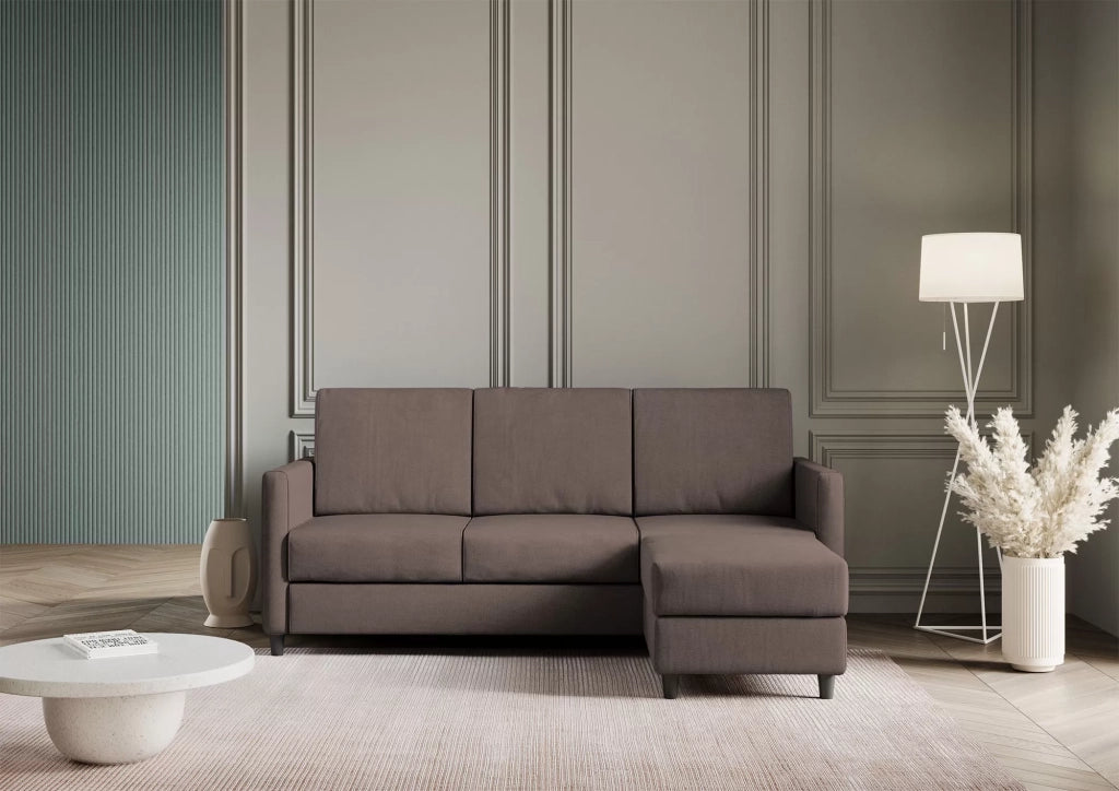 Divano karay 3 posti (tre sedute da 60cm) + pouf misure esterne l.198 p.155 | talpa - Mobili 2G