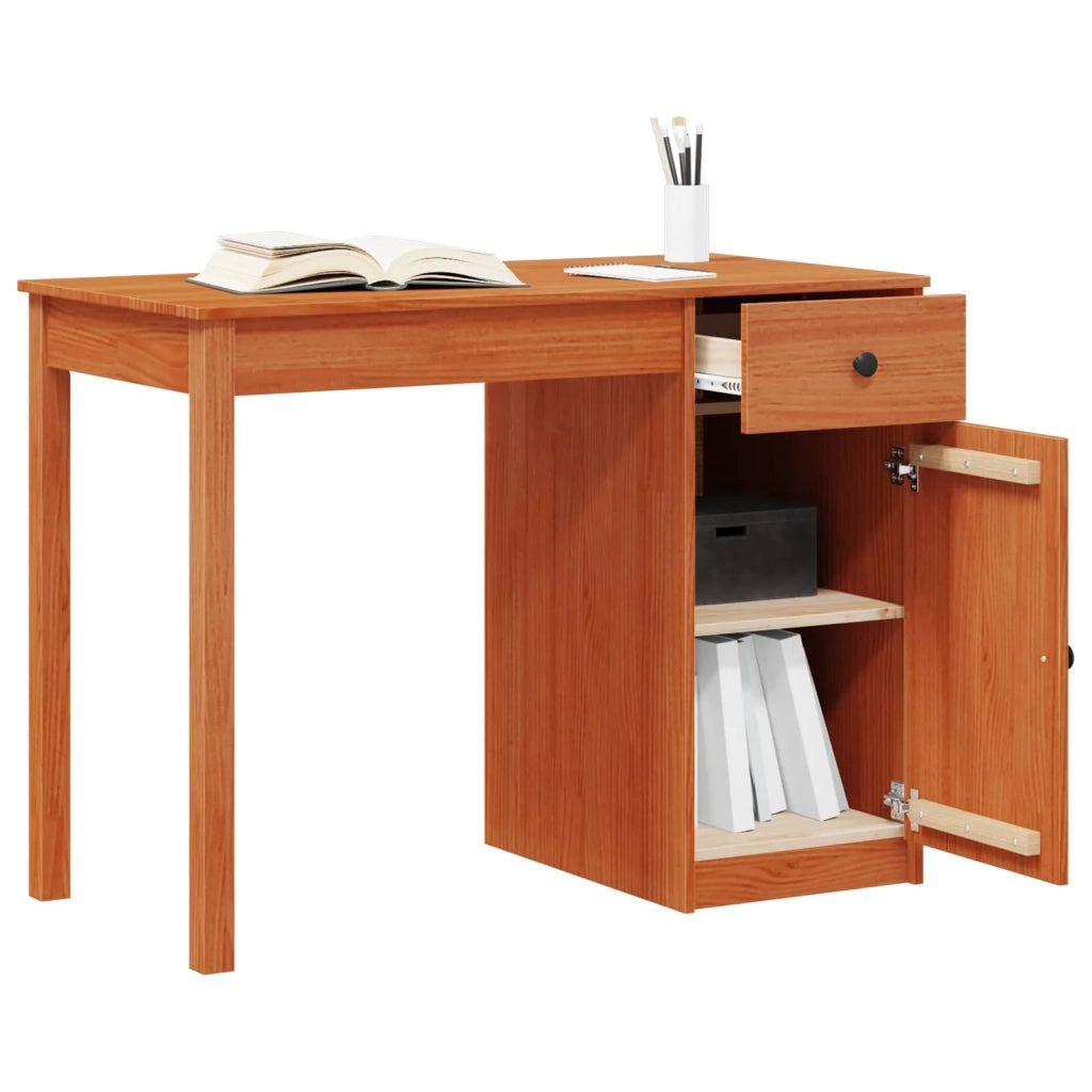 Scrivania Marrone Cera 100 x 50 x 74 cm Legno di pino massiccio