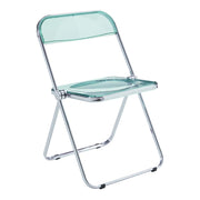 Set di 2 sedie pieghevoli da esterno per giardino campeggio e patio 74 x 46 x 47 cm verde menta 03_0009649