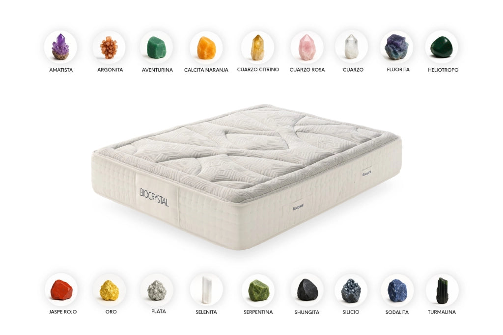 Materasso a molle insacchettate Biocrystal Gold Spring, 30cm, 160x190cm - Moonia