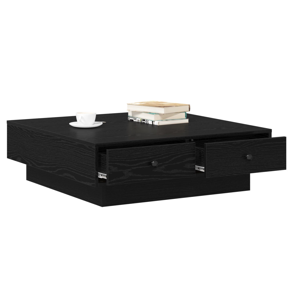 Tavolino da CaffÃ¨ Rovere nero Legno ingegnerizzato 90 x 90 x 28 cm