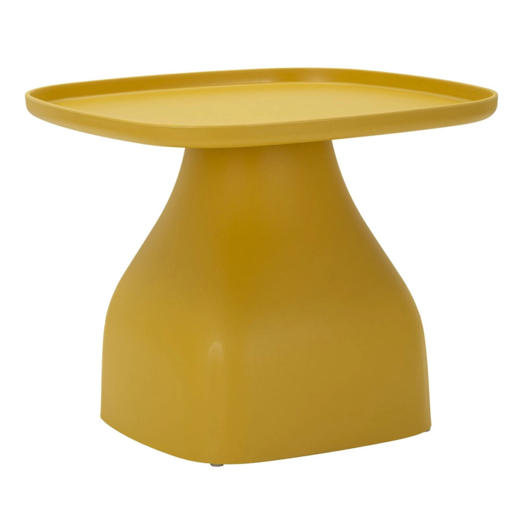 Tavolino VKH708, Giallo, Plastica, 38x48x48 cm