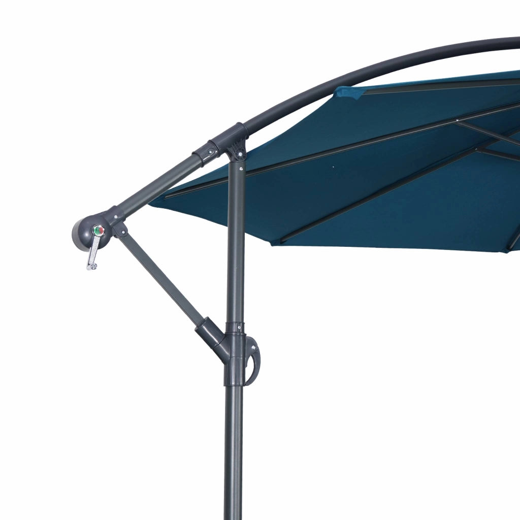 Ombrellone rotondo eccentrico, ø3,5m, blu