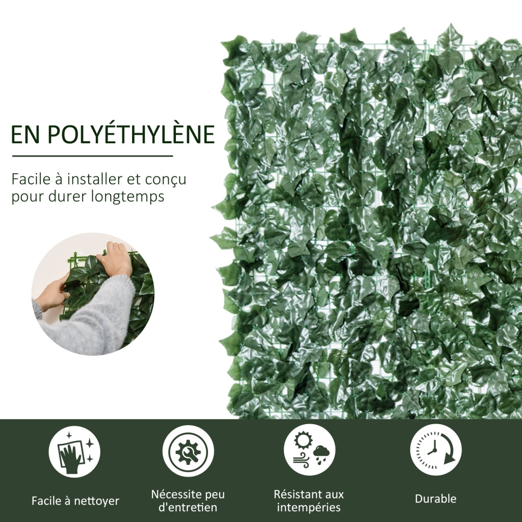 Hedge Artificiale Brise-Vue Realistico 3x1.5m ¨C zephmum ¨C Verde Anti-UV